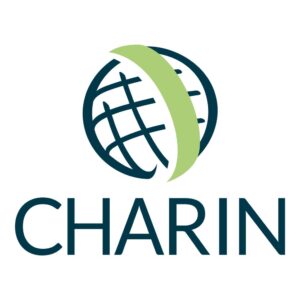 Logo der Initiative CharIN mit stilisierter Weltkugel und grünem Schwung – Symbol für globale Standards im Bereich Ladeinfrastruktur für Elektrofahrzeuge